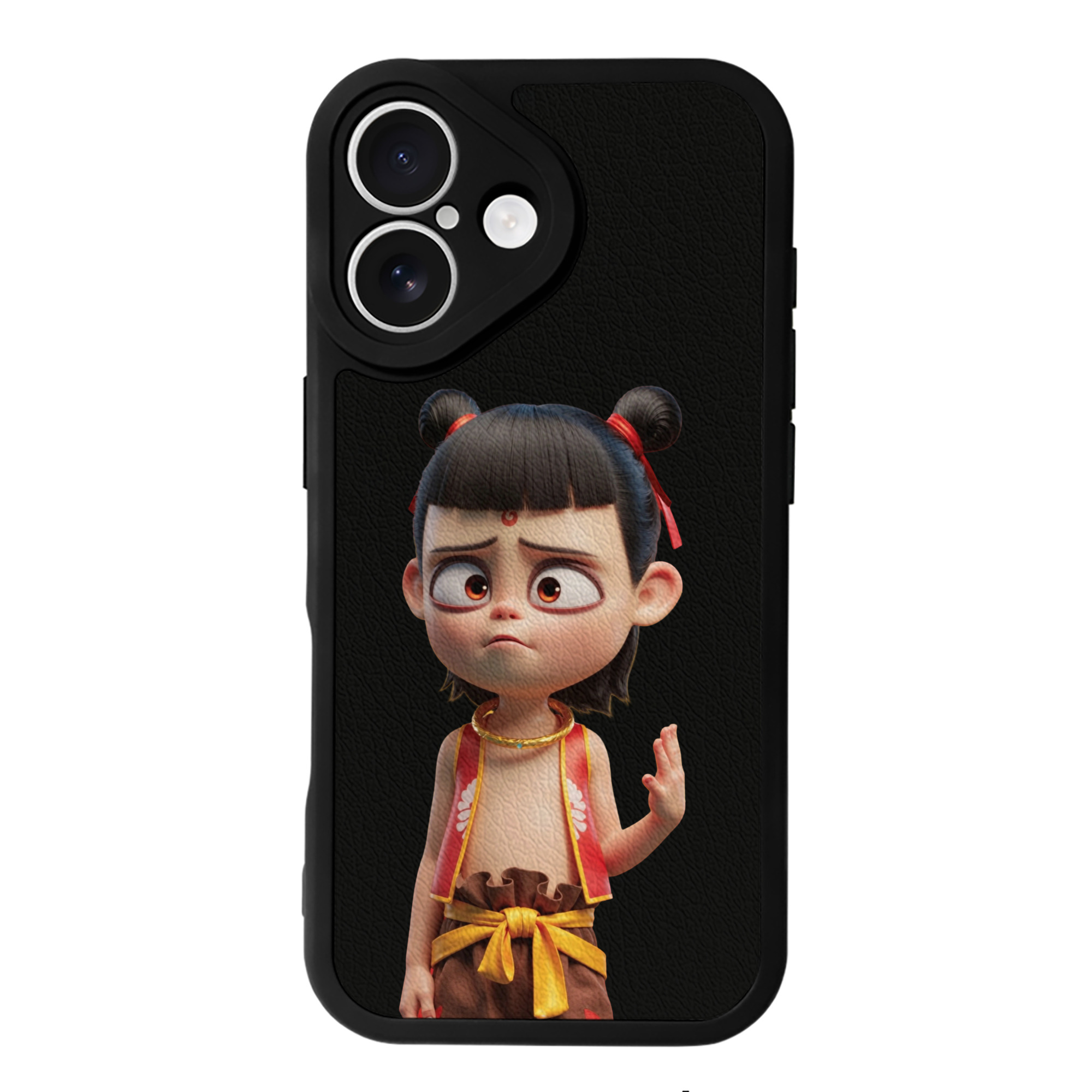 （画像用） Ne Zha 2 ナタ 魔童の大暴れ 【iPhone 16シリーズ対応】シリコンスマホケース（レザー調） 材質：シリコン
